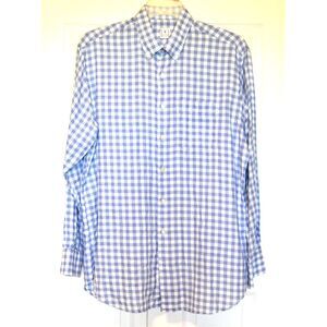 Peter Millar Shirt Men's Size L Long Sleeve Button Up‎ Cotton Plaid